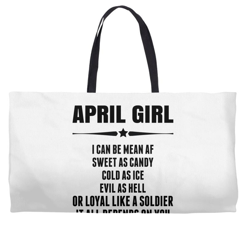 Super April Girl Weekender Totes