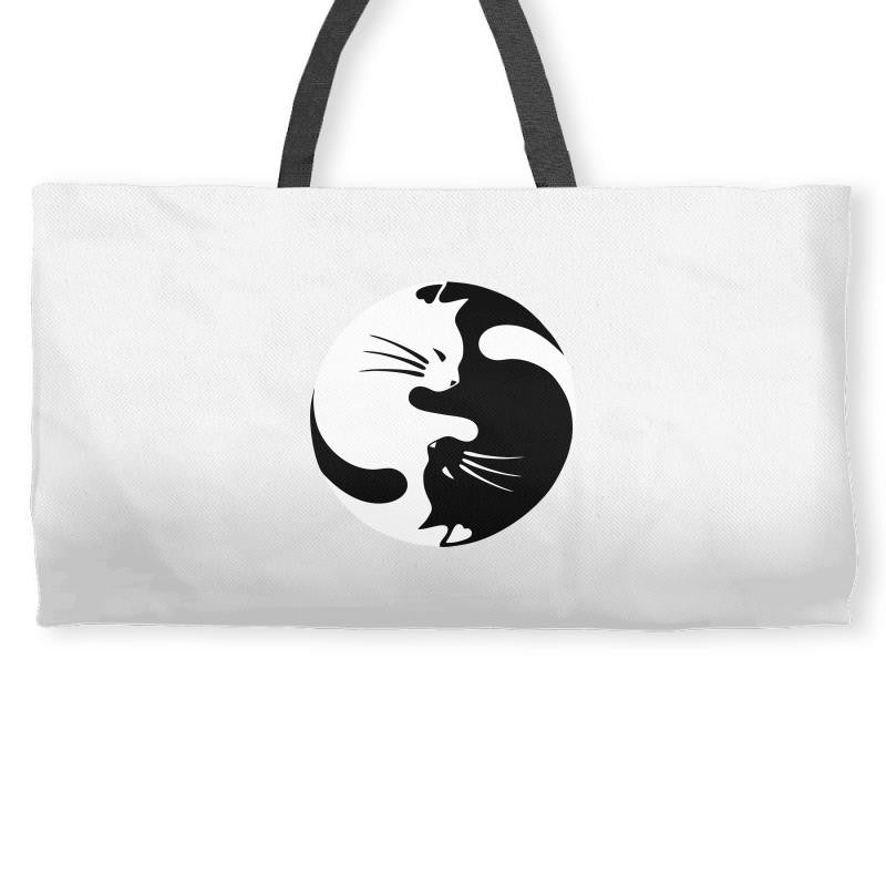 yin yang cat Weekender Totes