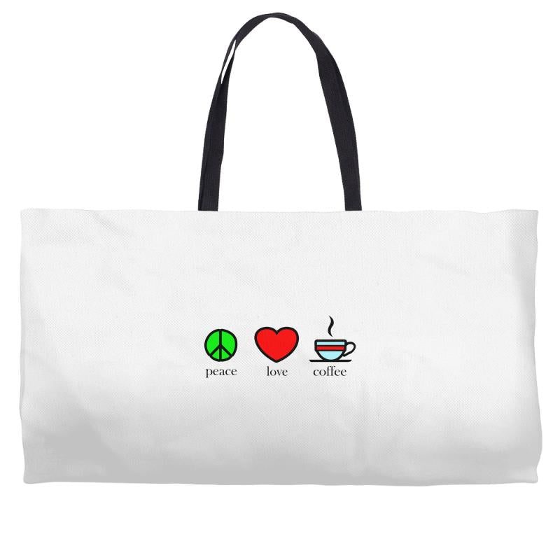 peace love coffee (2) Weekender Totes