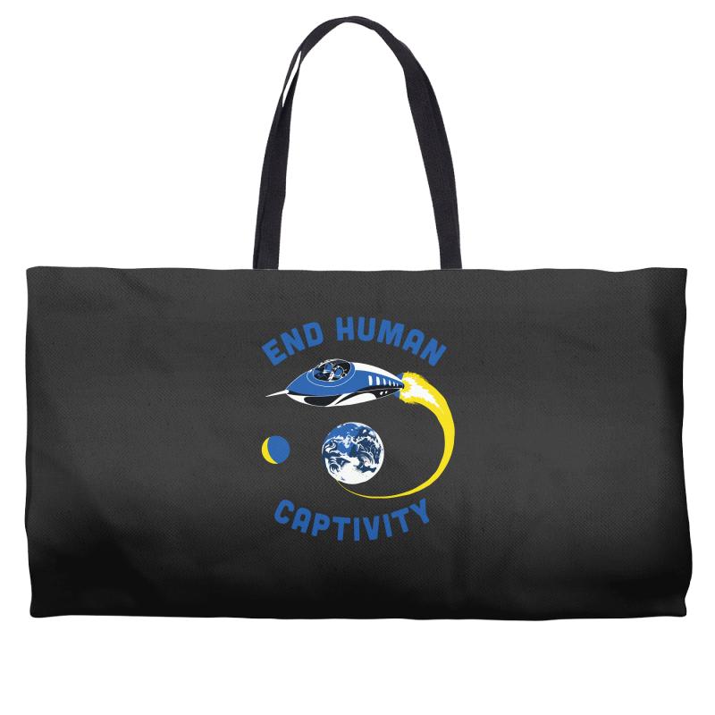 end human captivity Weekender Totes