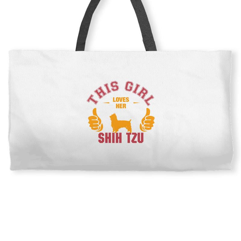 This Girl Loves Shih Tzu Weekender Totes