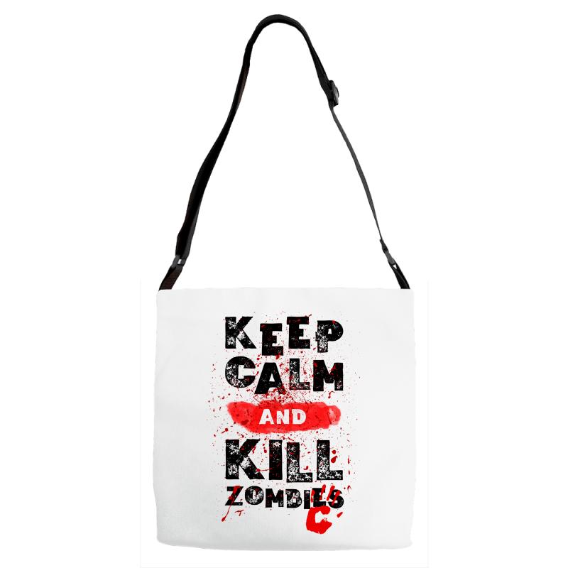 Keep Calm And Kill Zombies Adjustable Strap Totes