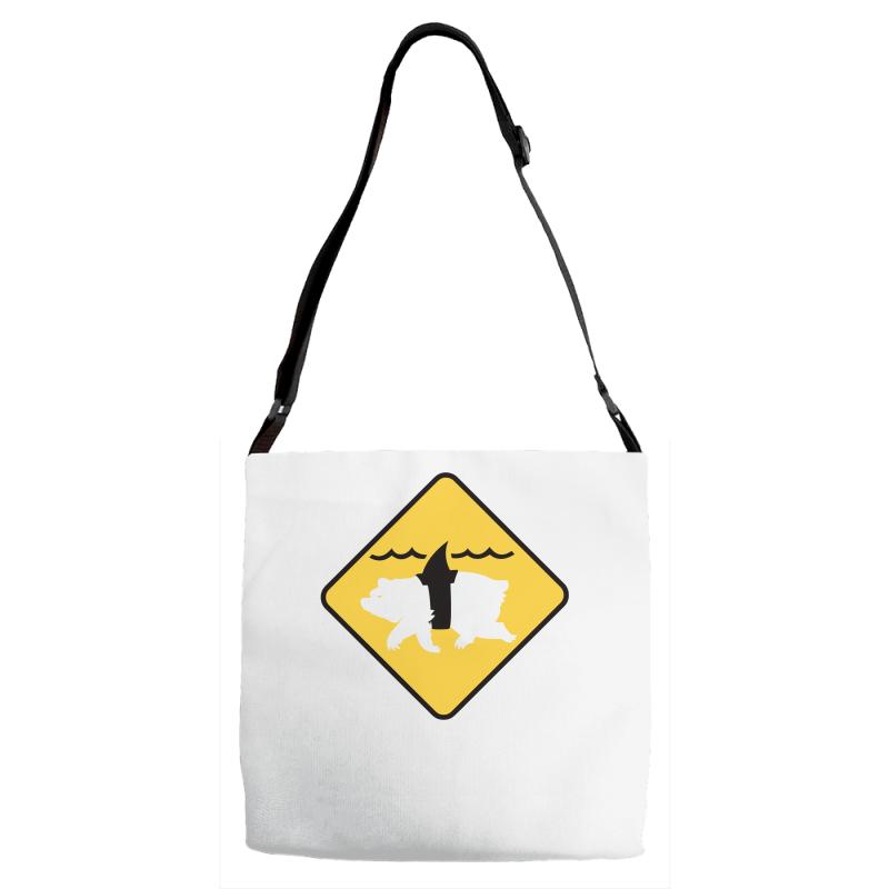 bear shark Adjustable Strap Totes