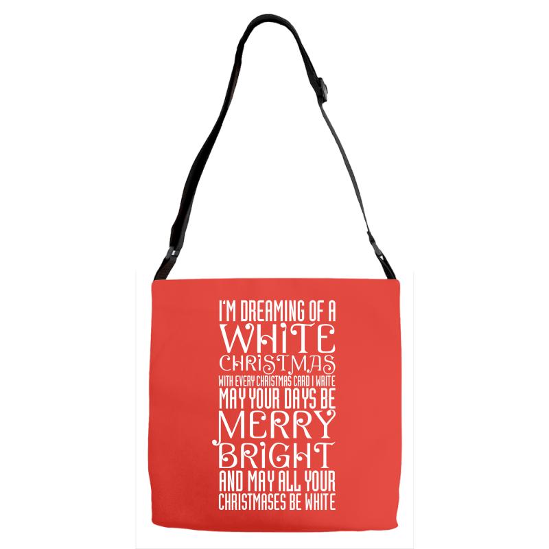 white christmas Adjustable Strap Totes