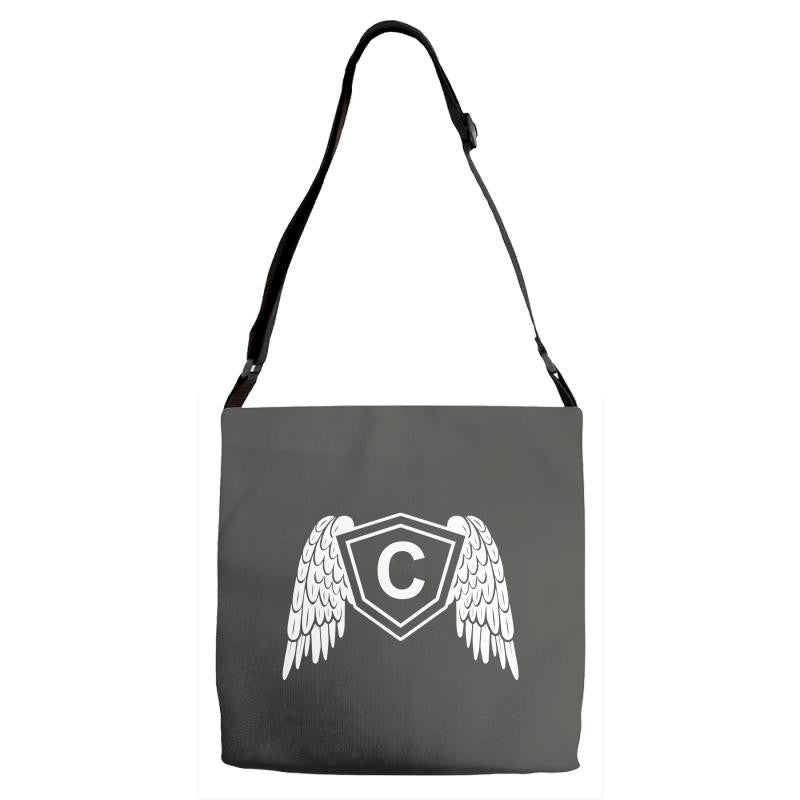 letter c with wings Adjustable Strap Totes