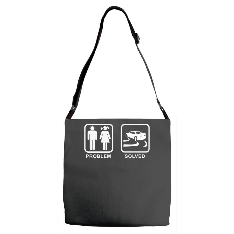 drifting   problem solved mens funny Adjustable Strap Totes