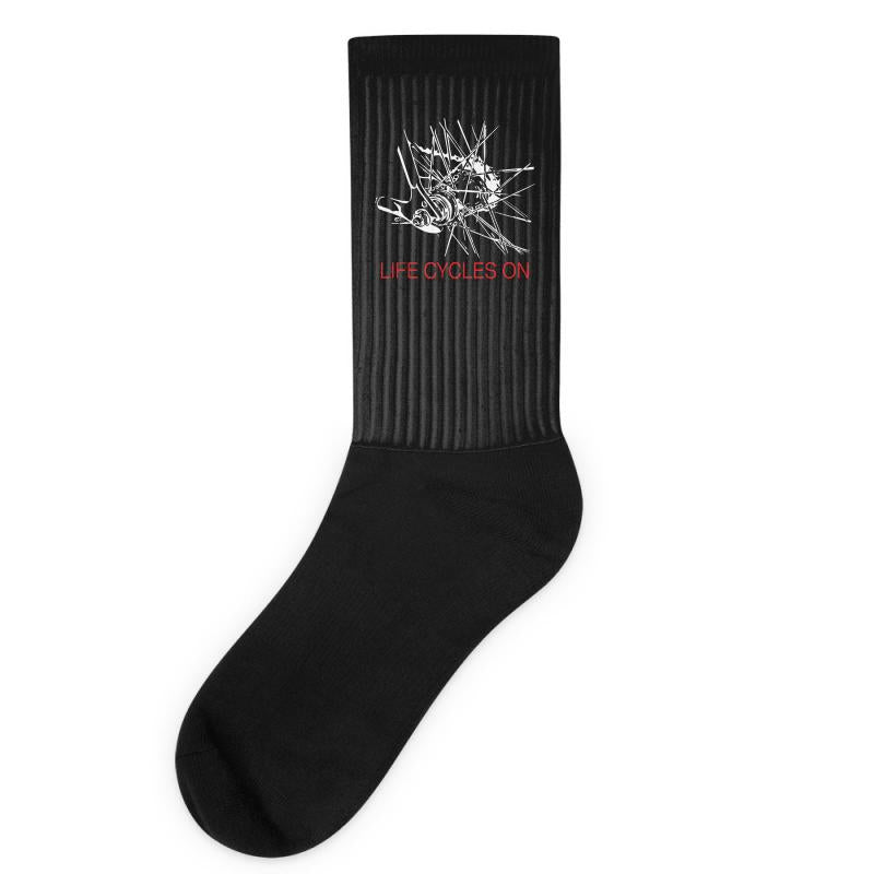 cycling rider gift bike tee life Socks