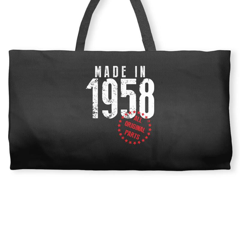 Made In 1958 All Original Parts Weekender Totes