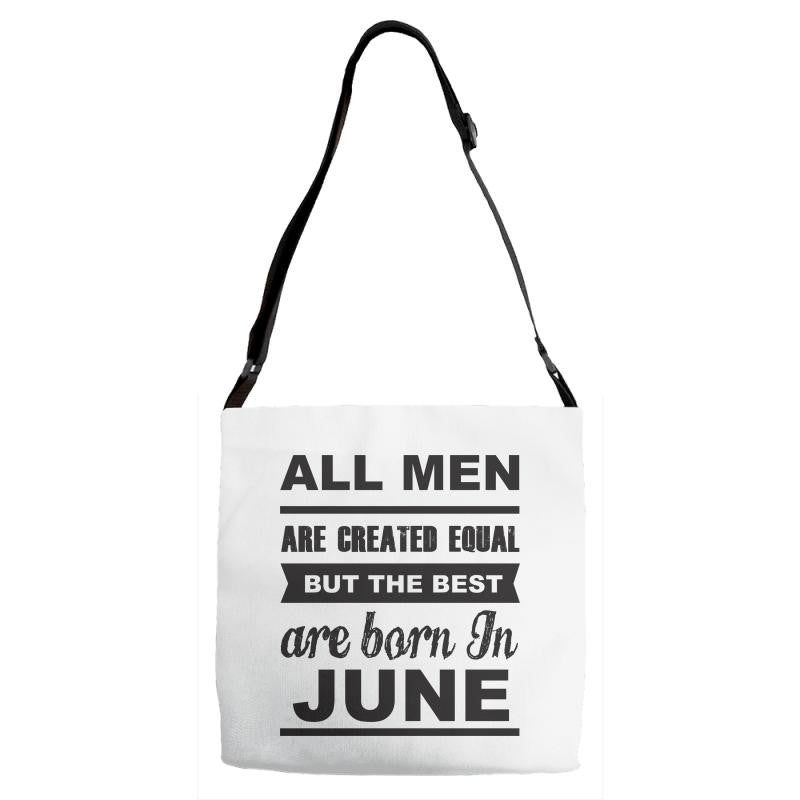 all men are created equal june Adjustable Strap Totes