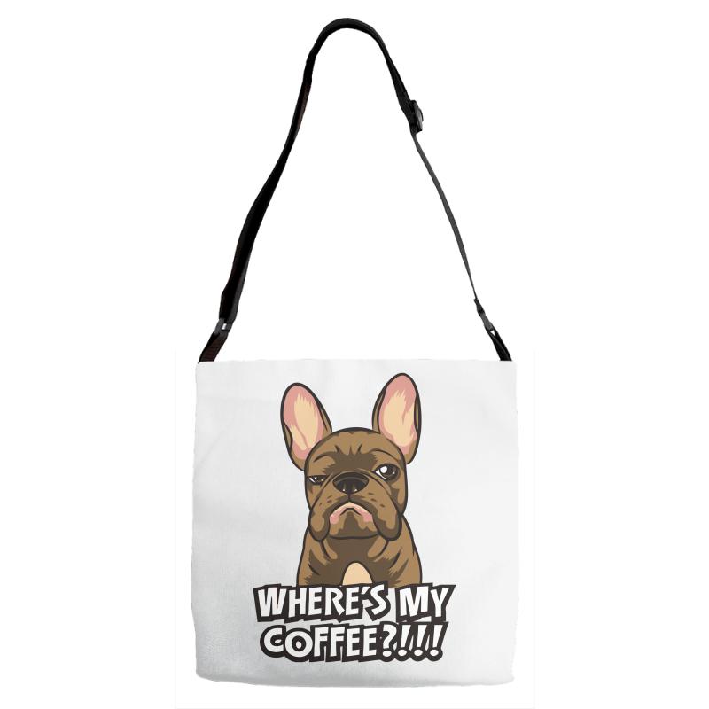 where's my coffee Adjustable Strap Totes