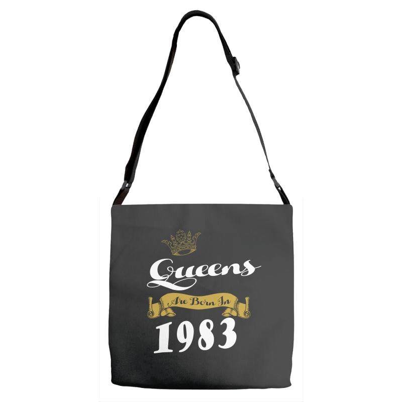 queens are born in 1983 Adjustable Strap Totes