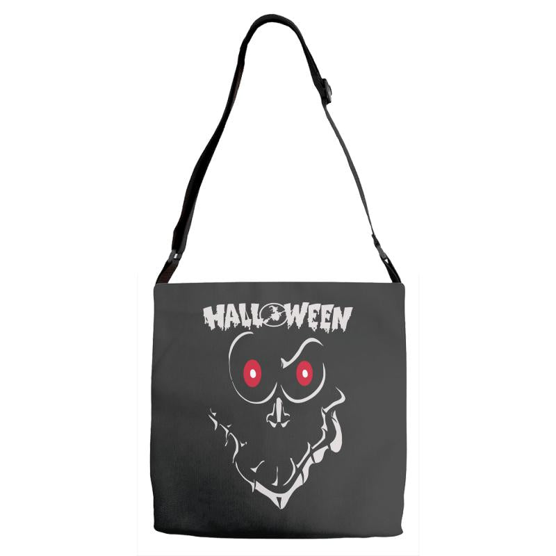 ghose face halloween Adjustable Strap Totes