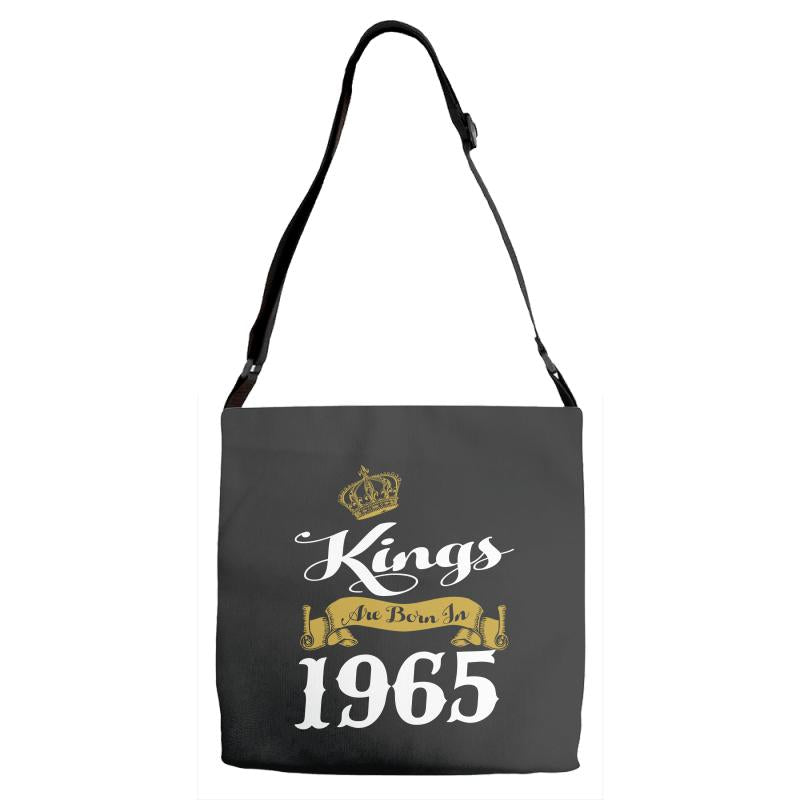 kings are born in 1965 Adjustable Strap Totes