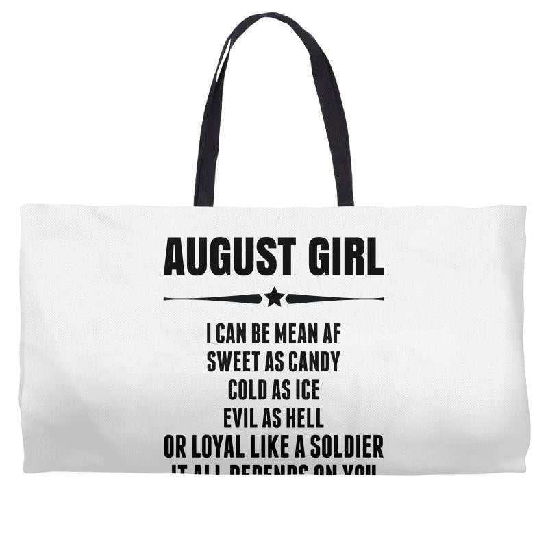 Super August Girl Weekender Totes