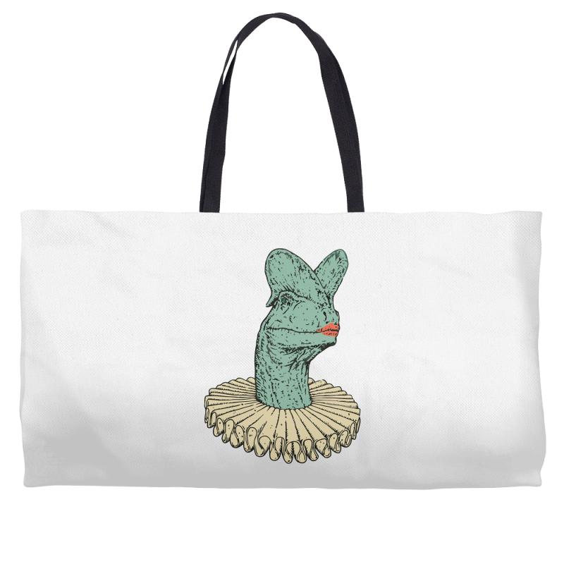 elizabethan dilophosaurus Weekender Totes