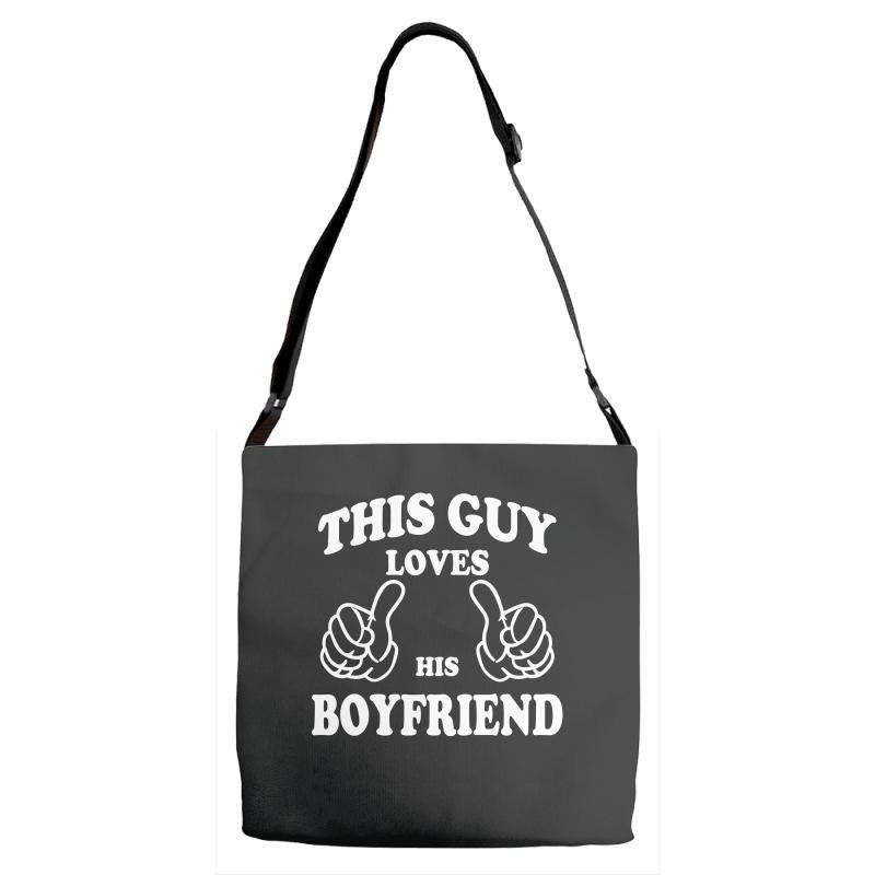 This Guy Loves His Boyfriend Adjustable Strap Totes