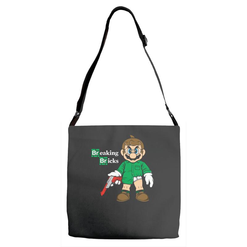 breaking bricks Adjustable Strap Totes