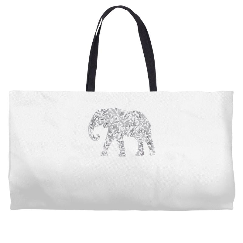 elephant filled pattern cool Weekender Totes