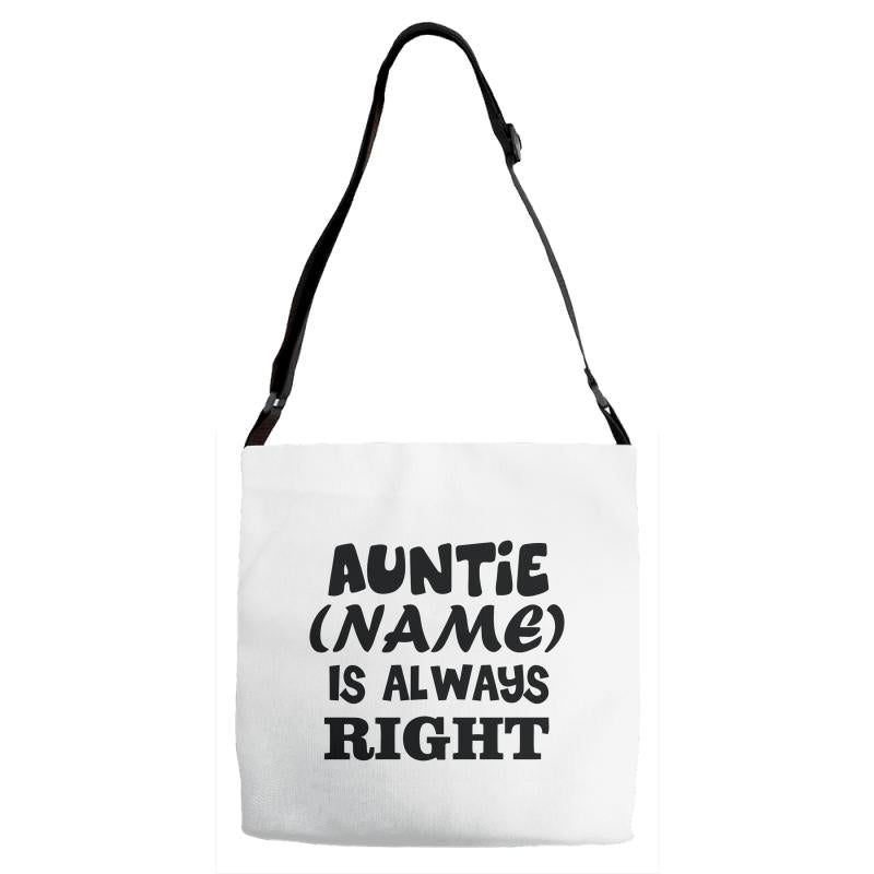 personalised auntie Adjustable Strap Totes