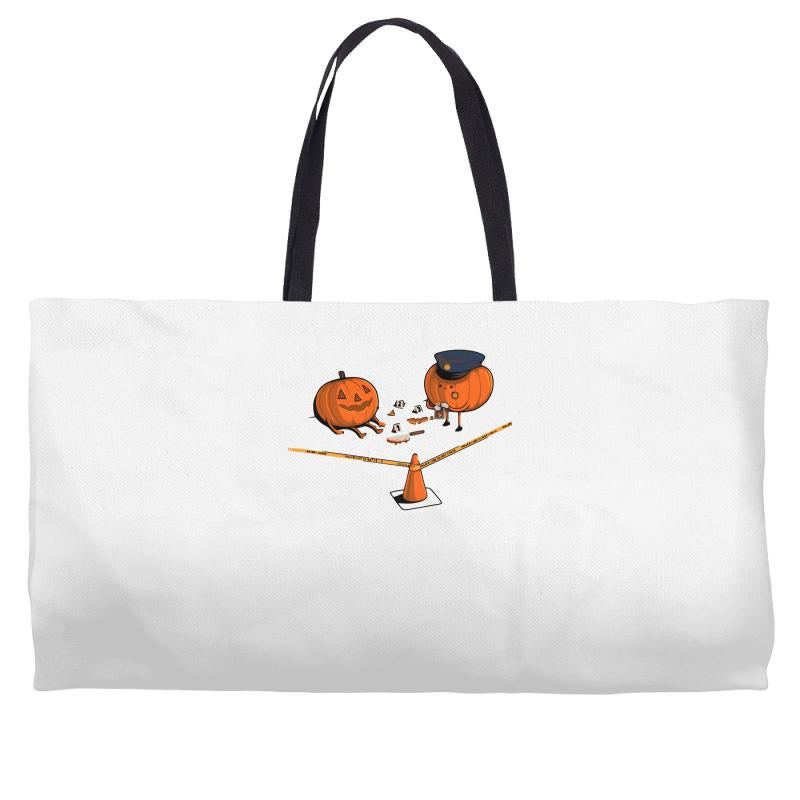 crime scene Weekender Totes