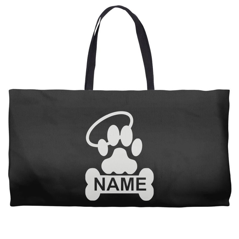 personalized paw halo Weekender Totes