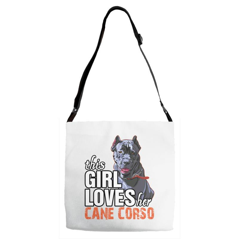 This Girl Loves Her Cane Corso Adjustable Strap Totes