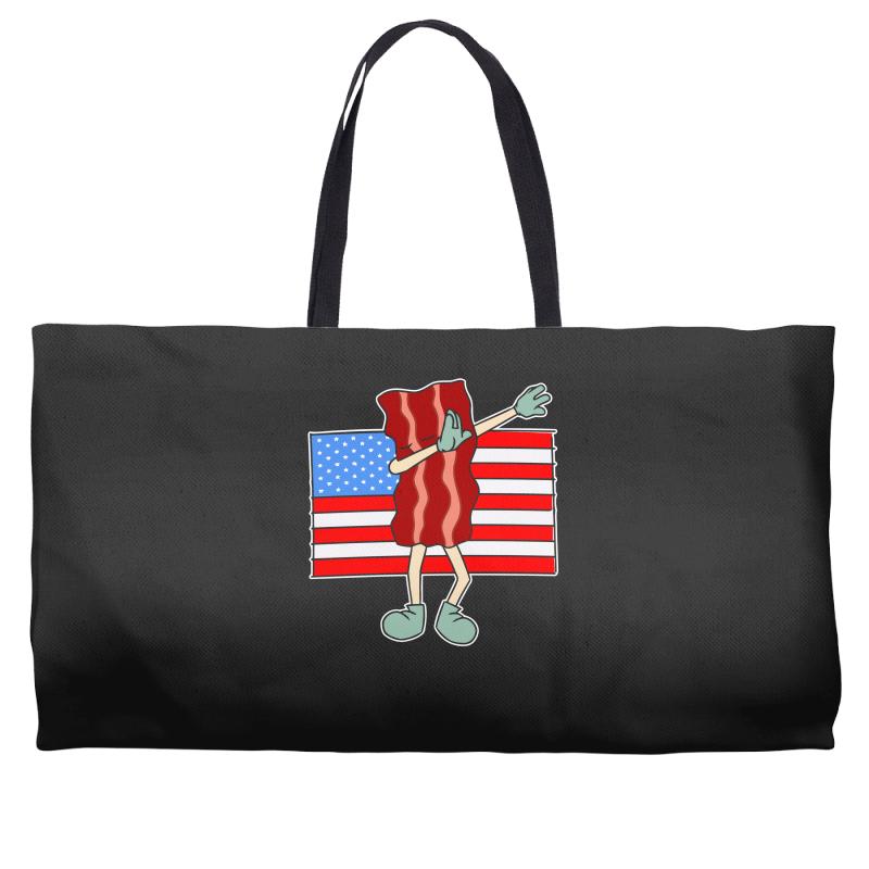 bacon american flag dab Weekender Totes