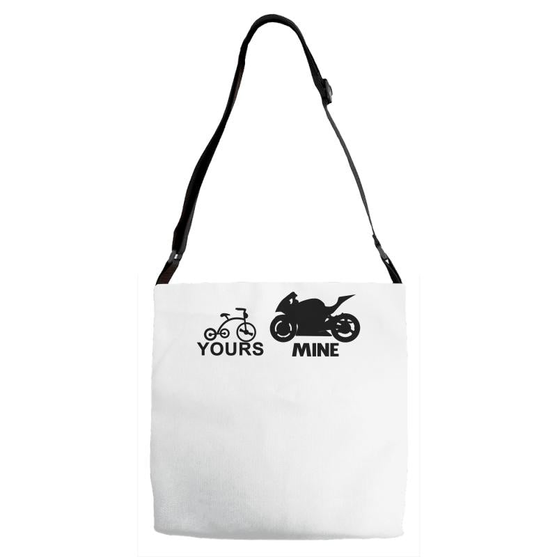 yours mine Adjustable Strap Totes