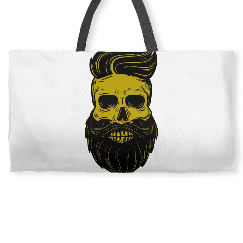 hipster skull Weekender Totes