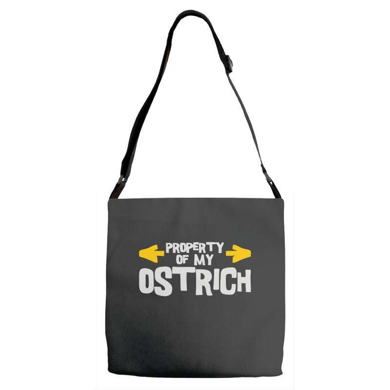 property of my ostrich Adjustable Strap Totes