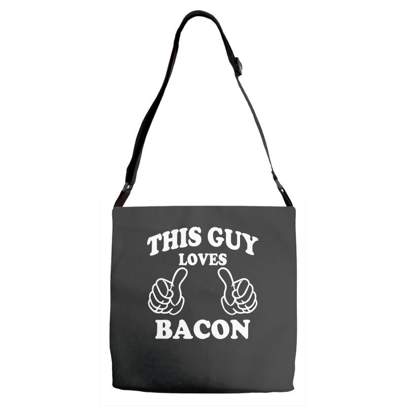 This Guy Loves Bacon Adjustable Strap Totes