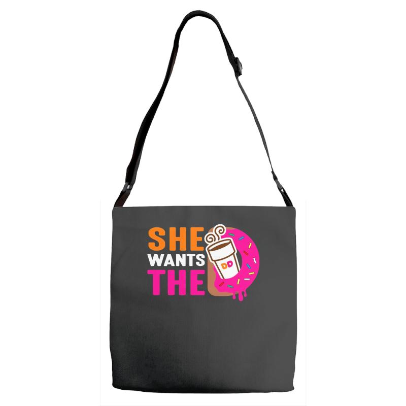 She Wants The D - Dunkin Donuts Adjustable Strap Totes
