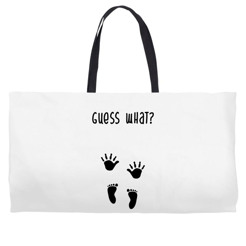 Guess What Baby Inside Pregnancy Announcement Weekender Totes