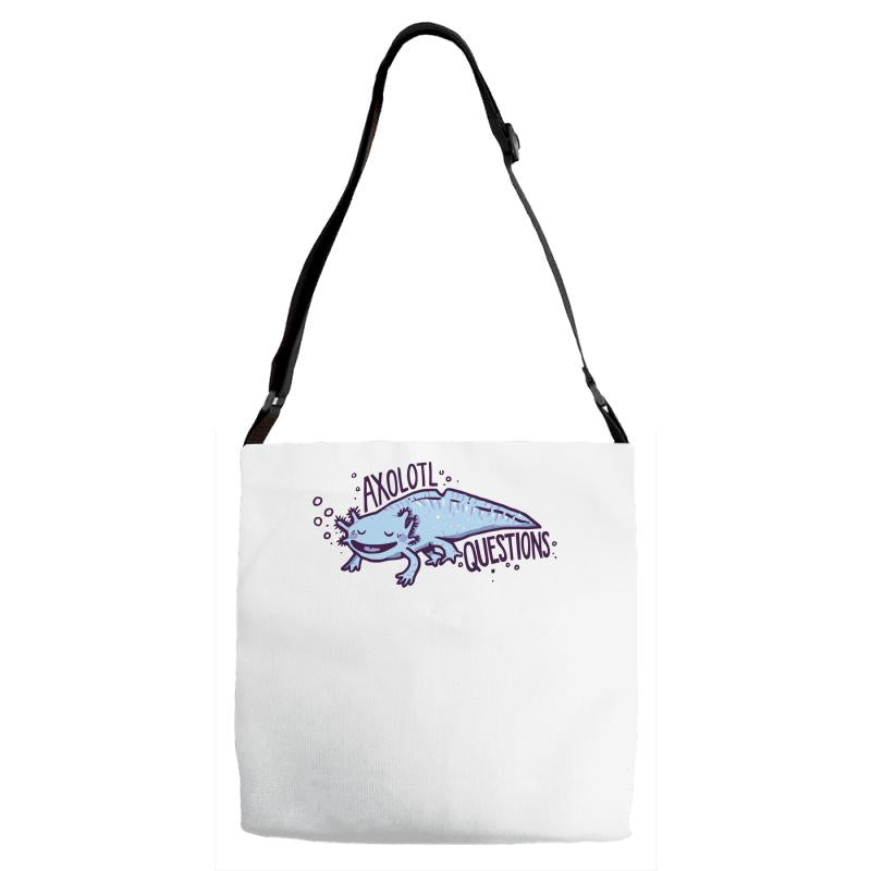 axolotl questions Adjustable Strap Totes