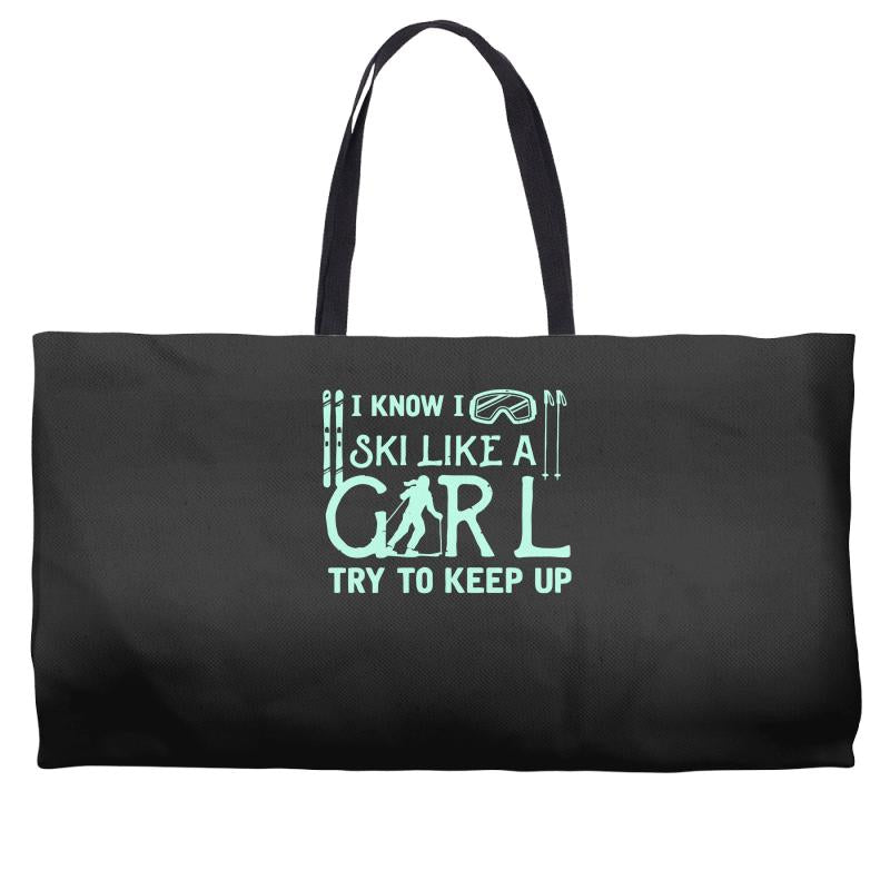 i ski like a girl Weekender Totes