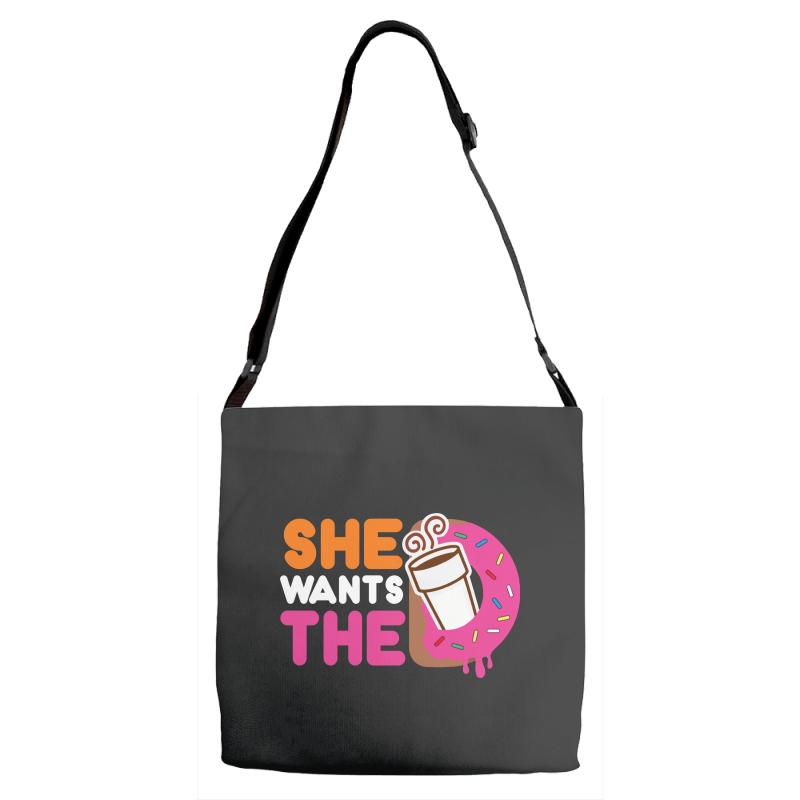 She Wants The D Dunkin Donuts Adjustable Strap Totes