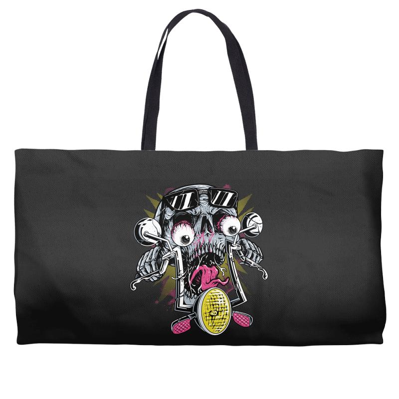 skull biker Weekender Totes