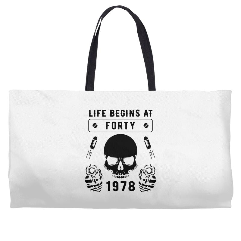 Life Begins at Forty 1978 the Birth of Legends Weekender Totes