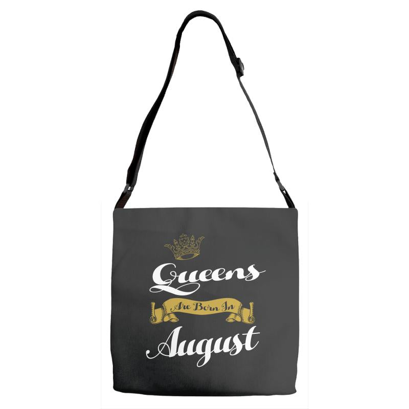 queens are born in august Adjustable Strap Totes