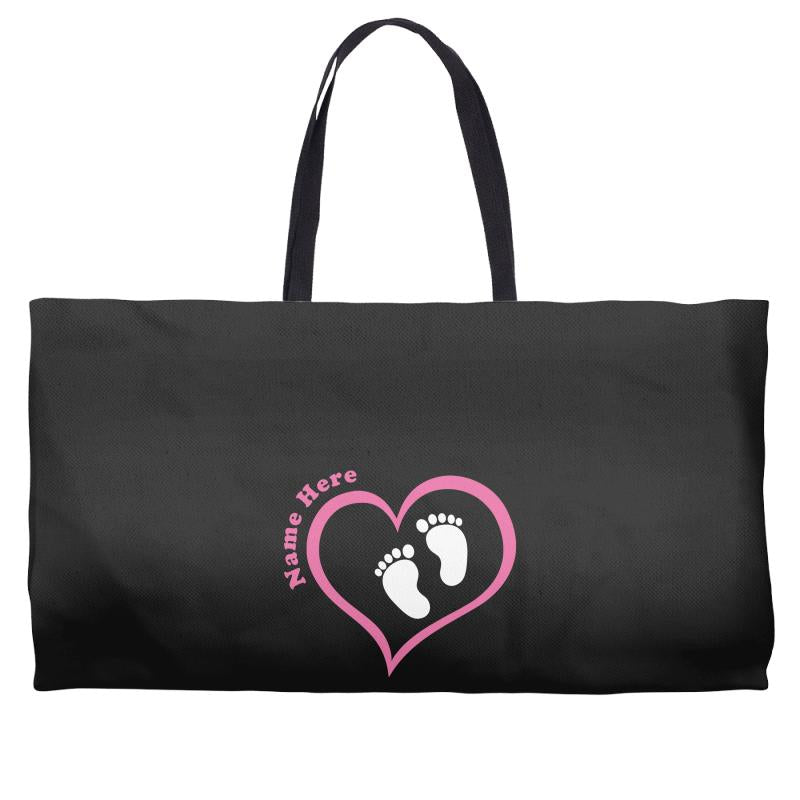 Custom baby girl name maternity design Weekender Totes