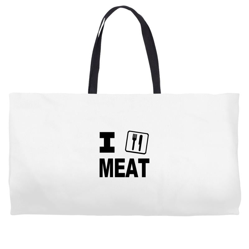 i eat meat Weekender Totes