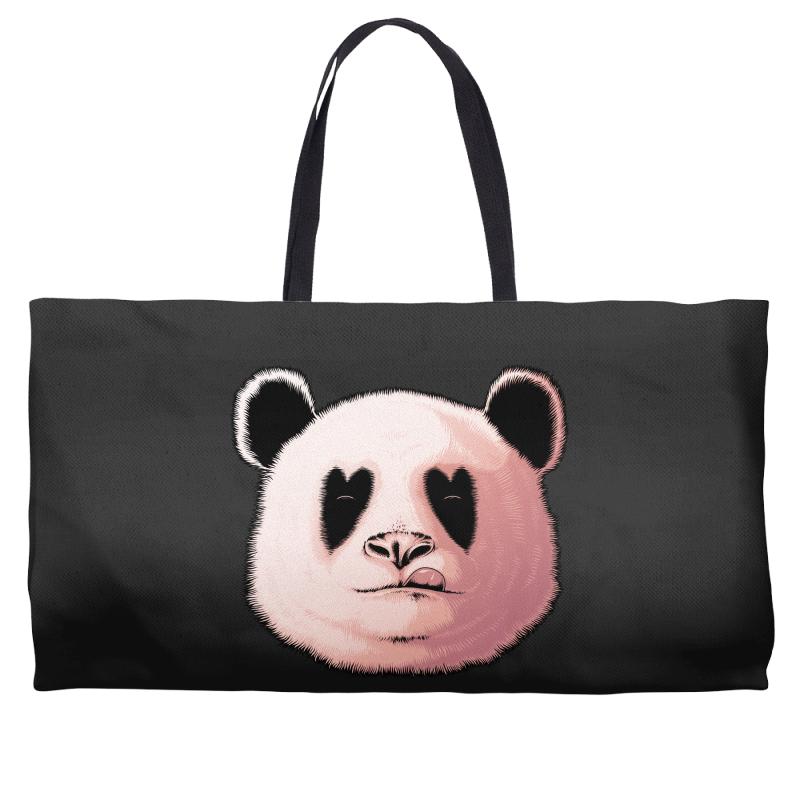 panda in love Weekender Totes