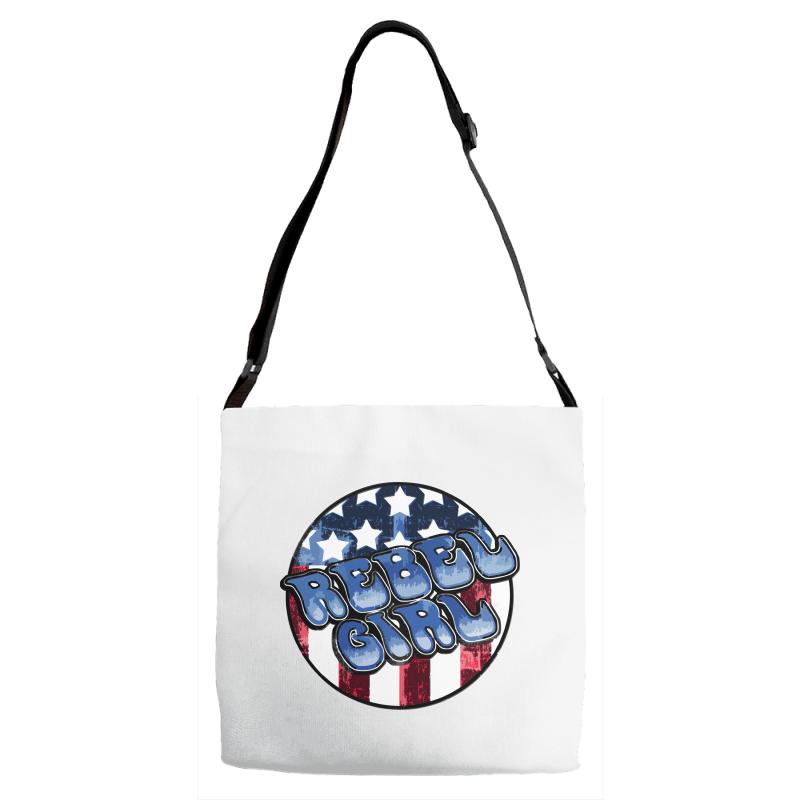 rebel girl 2 Adjustable Strap Totes