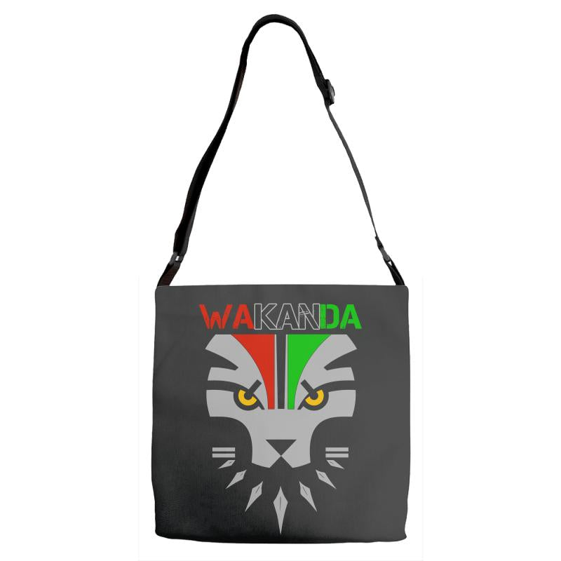 redesignsideas for the flag of wakanda Adjustable Strap Totes