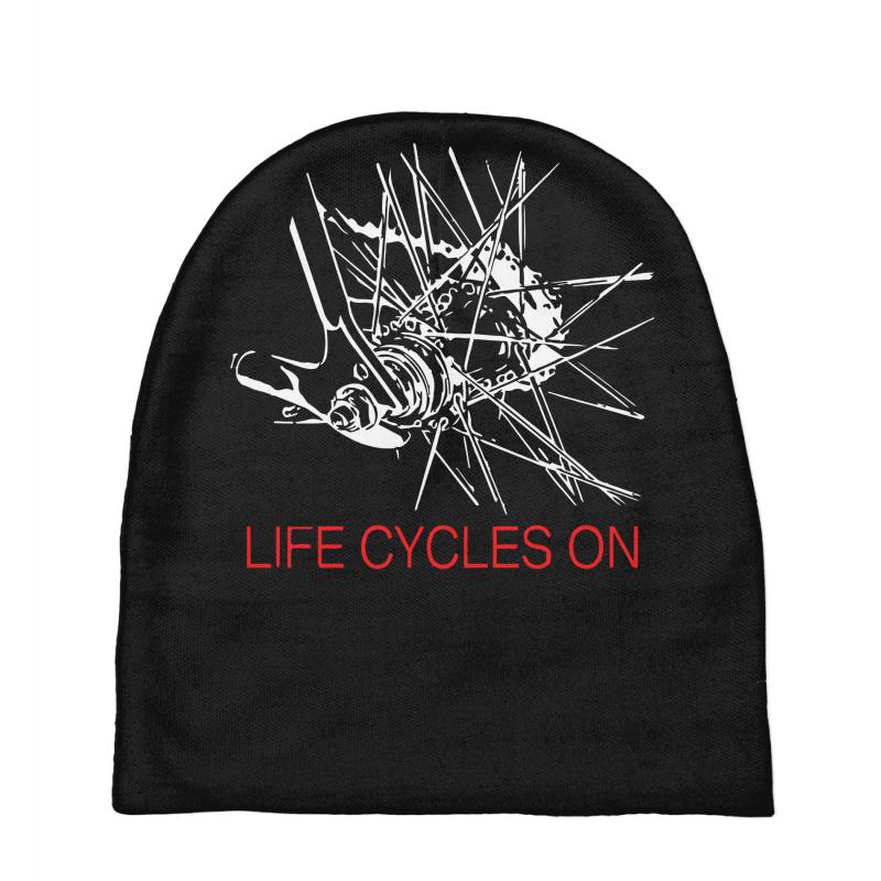 cycling rider gift bike tee life Baby Beanies