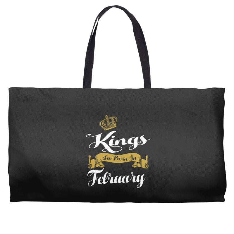 kings are born in february Weekender Totes