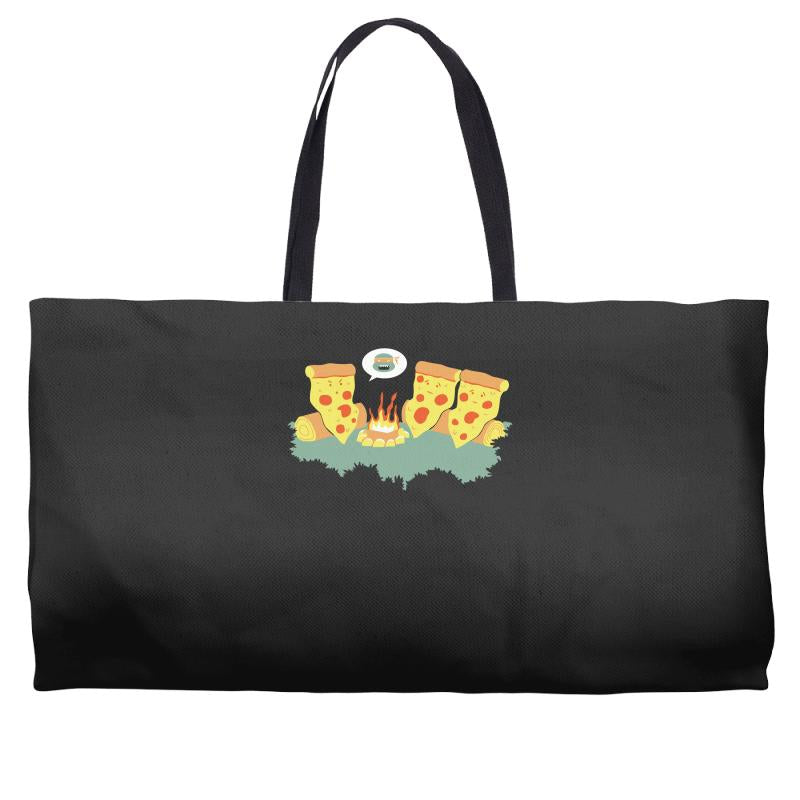 pizza campfire story Weekender Totes