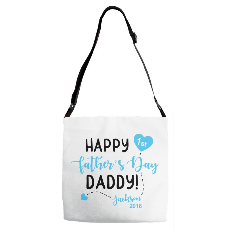 Happy First Father's Day Daddy Adjustable Strap Totes