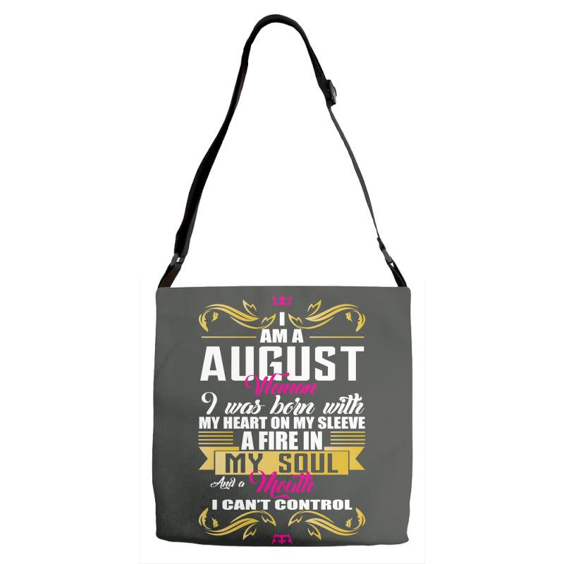 i am a august women Adjustable Strap Totes