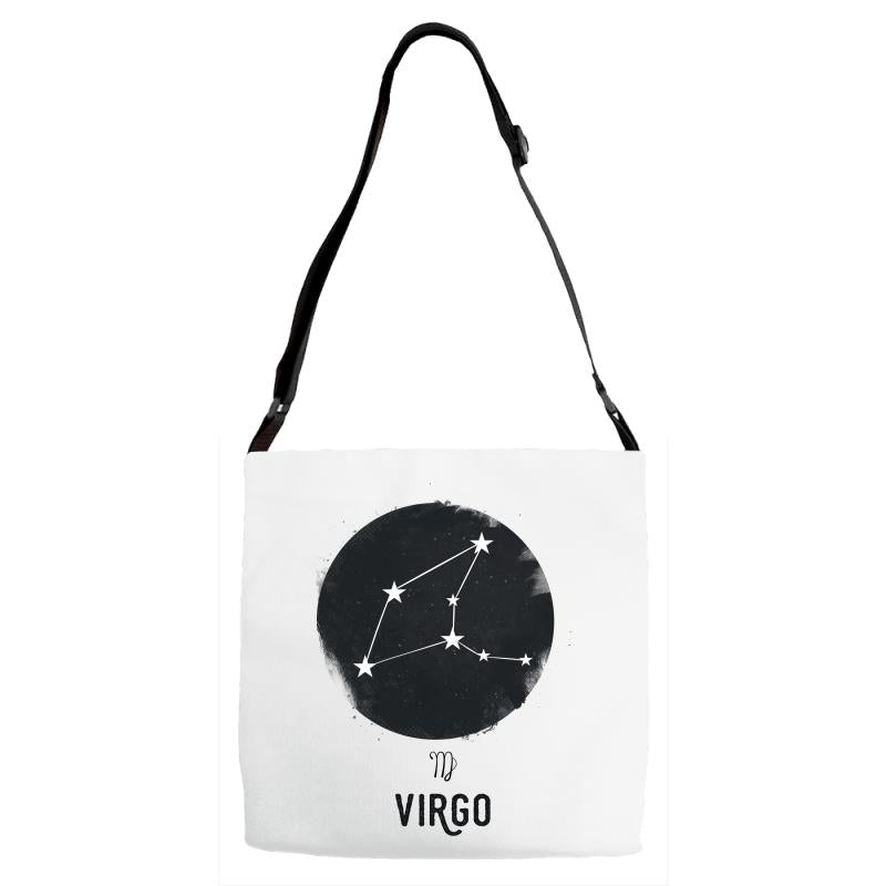 Virgo Zodiac Sign Minimal Design Adjustable Strap Totes